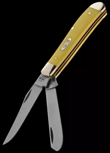 Case Mini Trapper Yellow Folding Knife