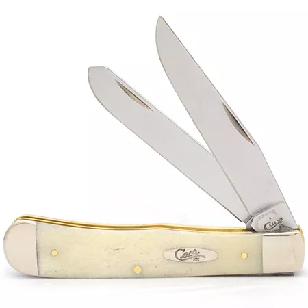 Case Smooth Natural Bone Trapper Knife #504384