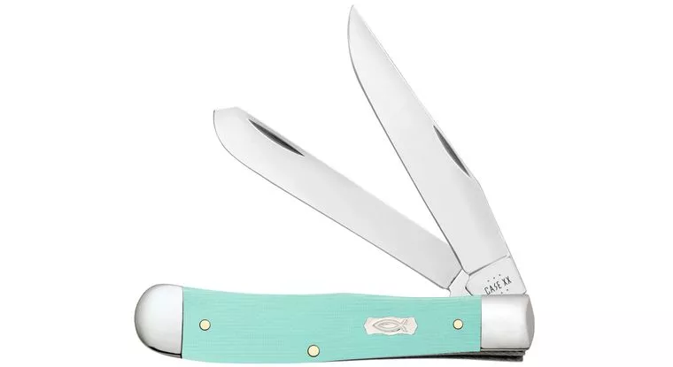 Case Smooth Seafoam Green G10 Trapper Knife #18100