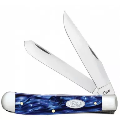 Case & Sons Cutlery Co Blue Pearl Kirinite - Trapper Folding Knife
