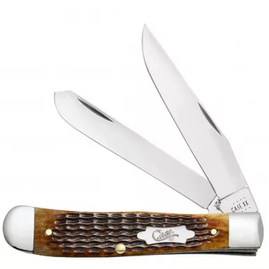 Case XX Corn Cob Jigged Antique Bone Trapper Stainless Pocket Knife, 52832
