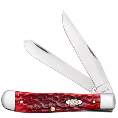 CASE XX Trapper Knife Jigged Dark Red Bone CV Steel 31950