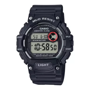Casio Mud-Resistant Digital Watch w/ Vibration Alarm