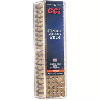 CCI 0032 Standard Velocity 22LR 40 GR LRN 100 Rounds