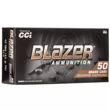 CCI 5210 Blazer Brass 40 S&W 165 GR FMJ 50 Rounds