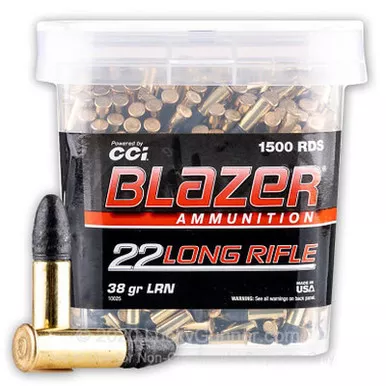 CCI Blazer 22 LR 10025 38GR LRN 1500 Rounds