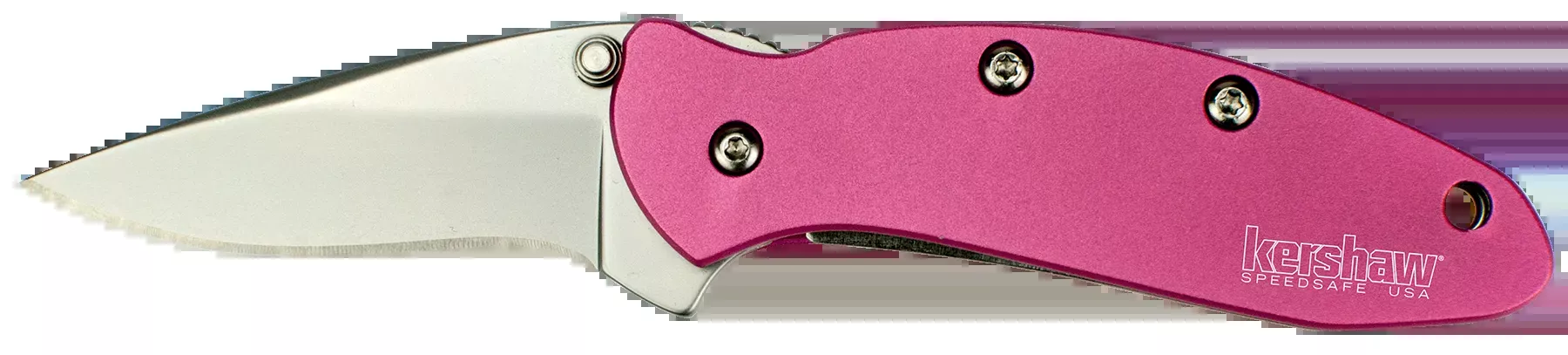Chive 1.90″ Folding Drop Point Plain Blade Knife -Pink