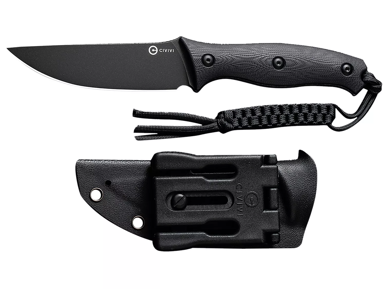 Civivi 3.92" Fixed Straight Back Knife Black G10 Nitro-V Blade