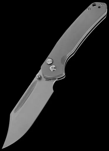 CJRB Bowie Pyrite Titanium Folding Knife