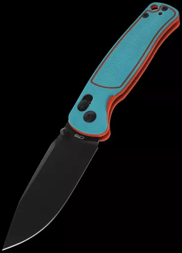 CJRB Shale G10 Blue Orange Black Folding Knife
