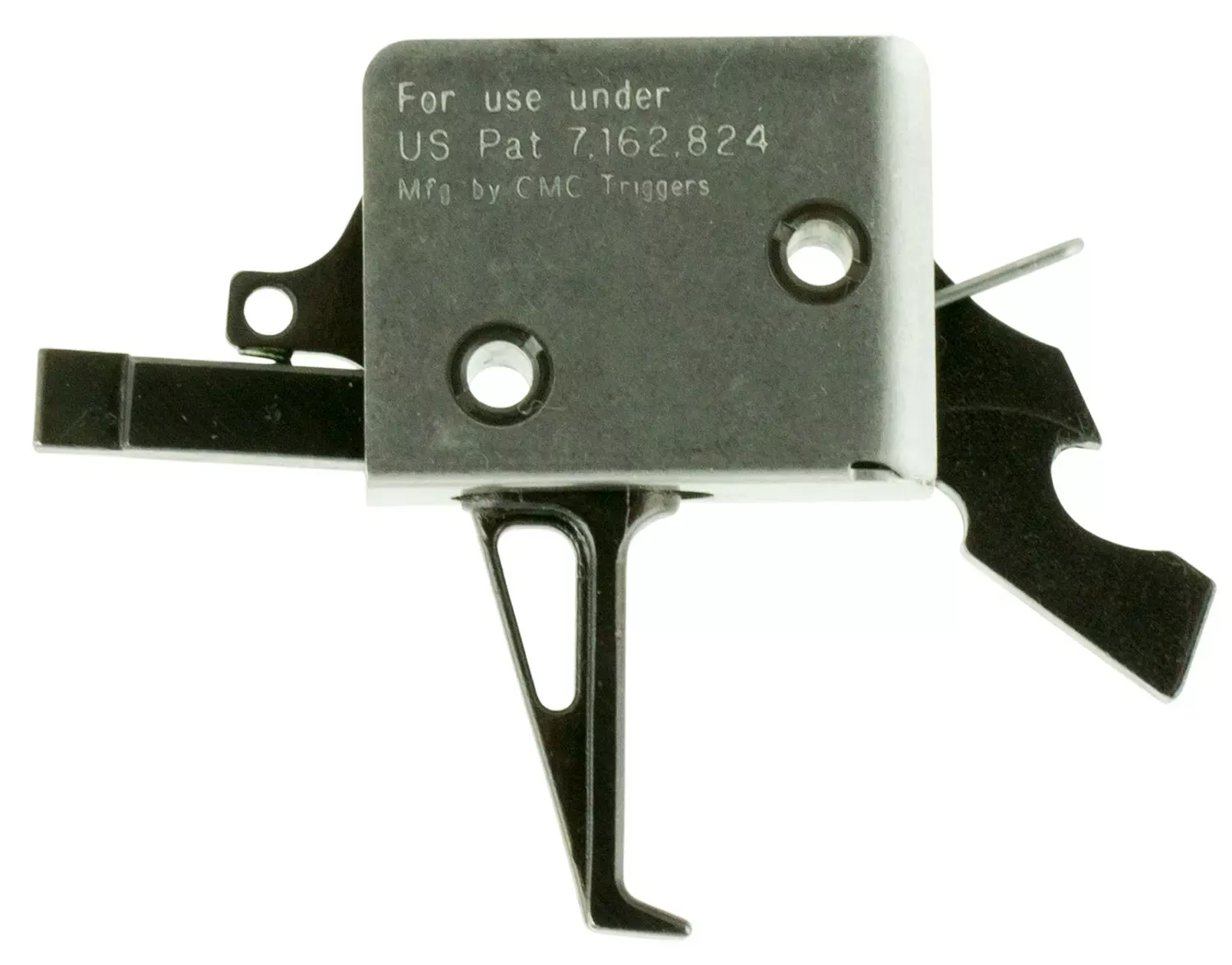 CMC Triggers Drop-InFlat Trigger with 3.50 lbs Draw Weight & Black/Silver Finish for AR-15/AR-10