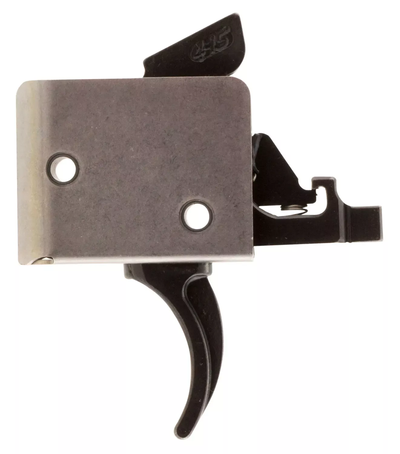 CMC Triggers Drop-InTwo-Stage Curved Trigger with 2 lbs Draw Weight & Black/Silver Finish for AR-15/AR-10