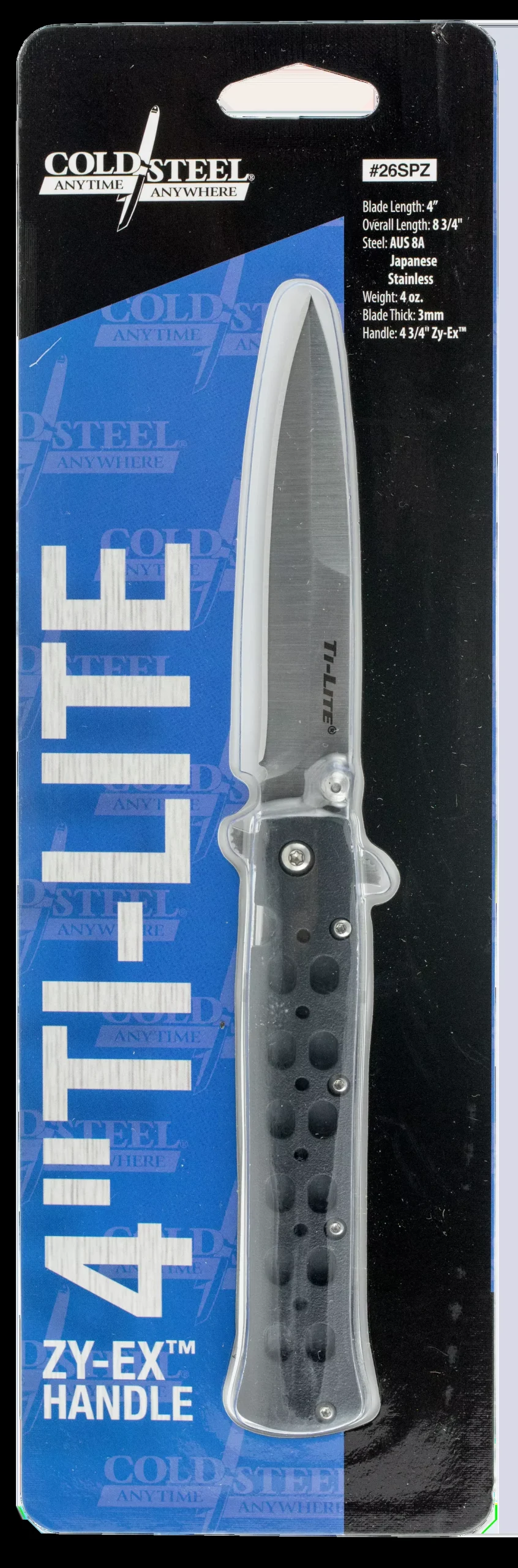 Cold Steel Ti-Lite 4″ Folding Plain Spear Point Japanese