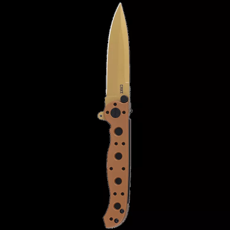 Columbia Knife & Tool M16-01DZ Spear Point Folding Tactical M16 Knife – Desert Tan
