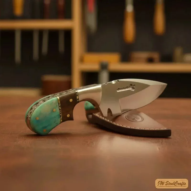 Compact Small Skinner Knife 2.5” BladeHandle Durable EDC Tool