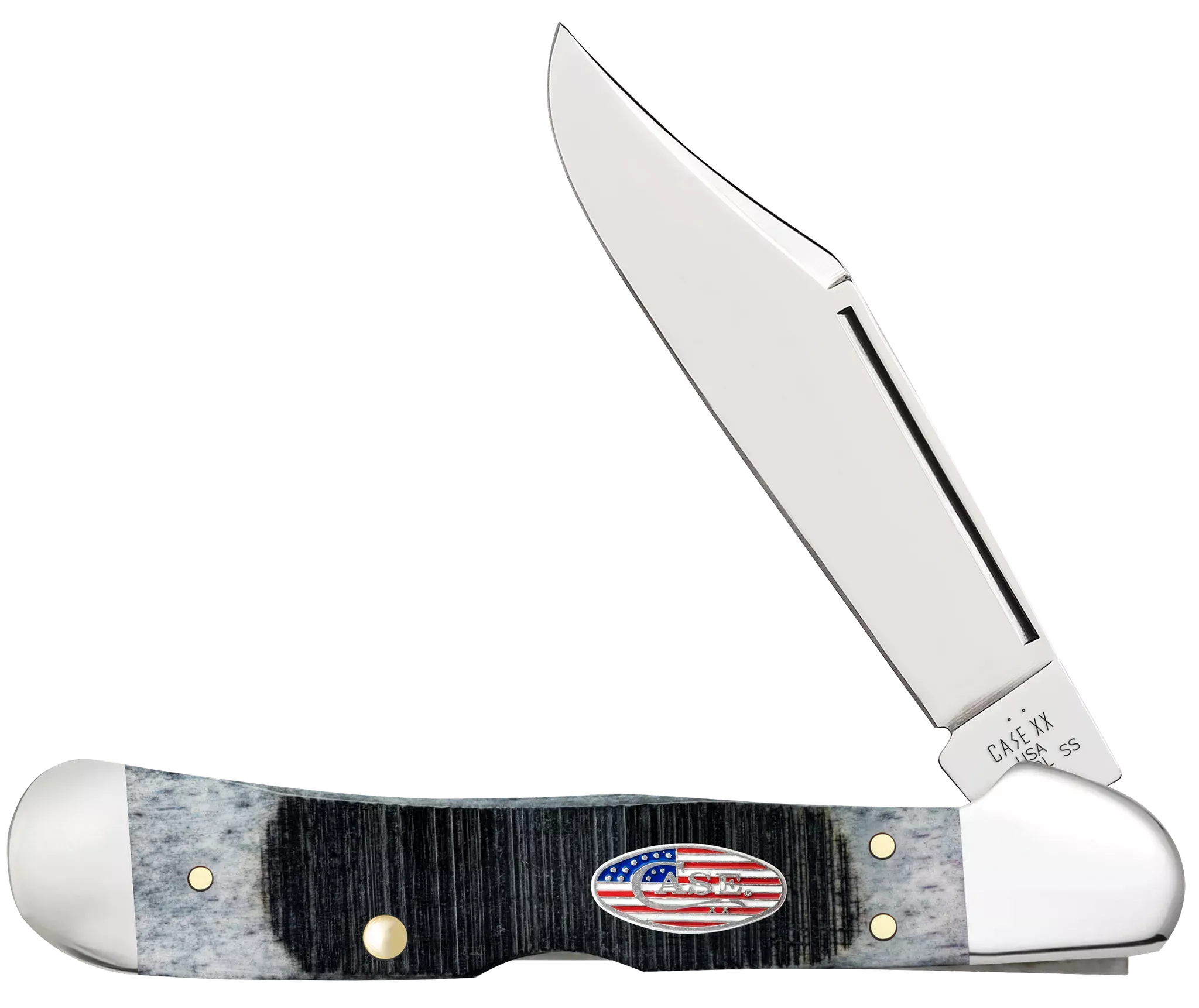 CopperLock Stars & Stripes 2.99″ Wharncliffe Plain Folding Knife