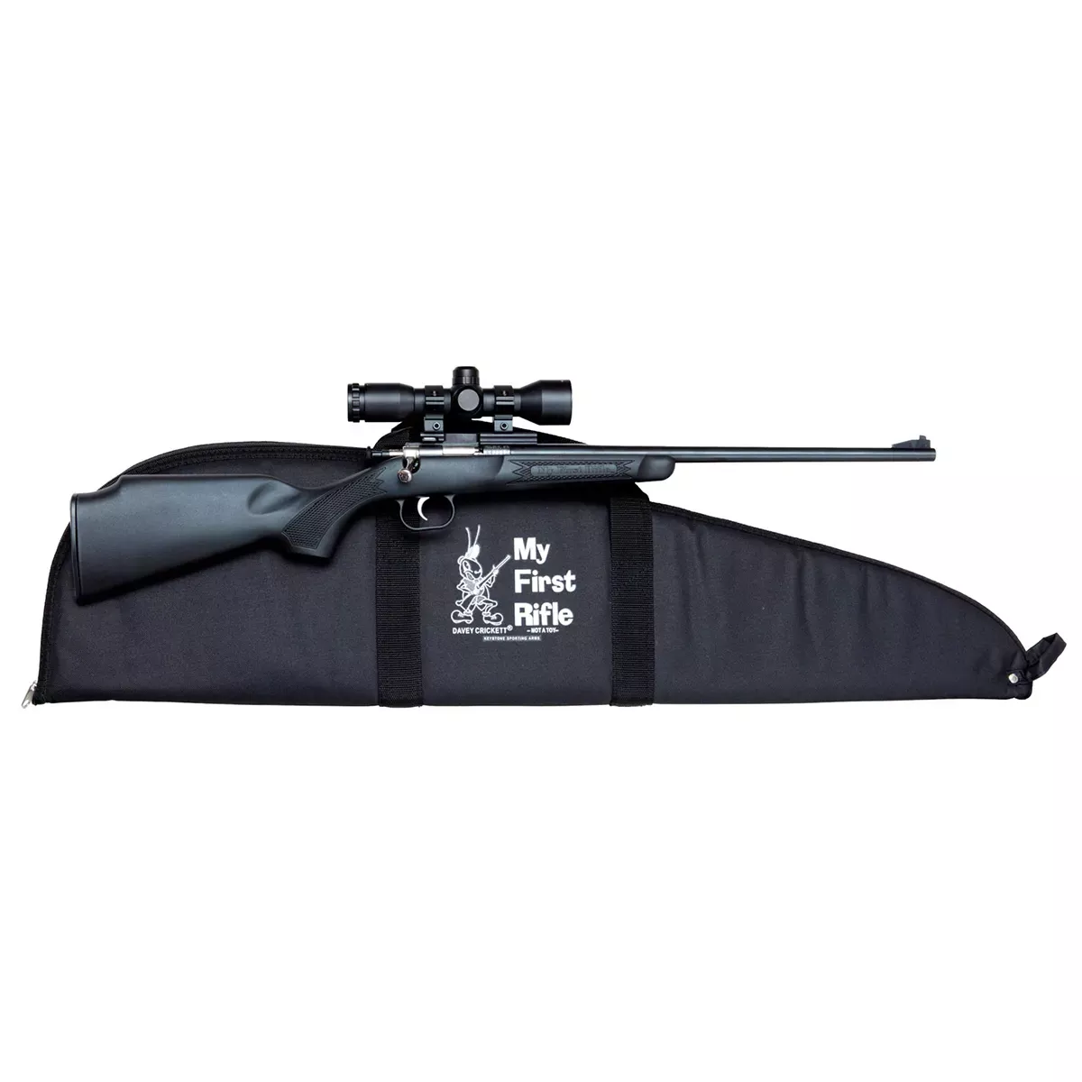 Crickett Youth 22 LR Rifle Package 16.12″ 1rd Black