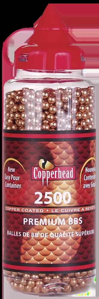 Crosman 747 Copperhead BBs .177 BB Copper-Coated Steel 2500 Per Bottle