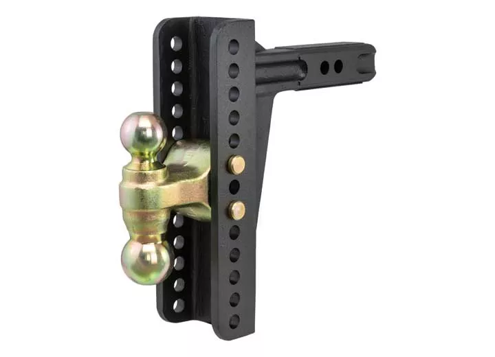 Curt Adjustable Channel Mount w/ Dual Ball, 2" Shank, 14K, 10-1/8" Drop• 45926