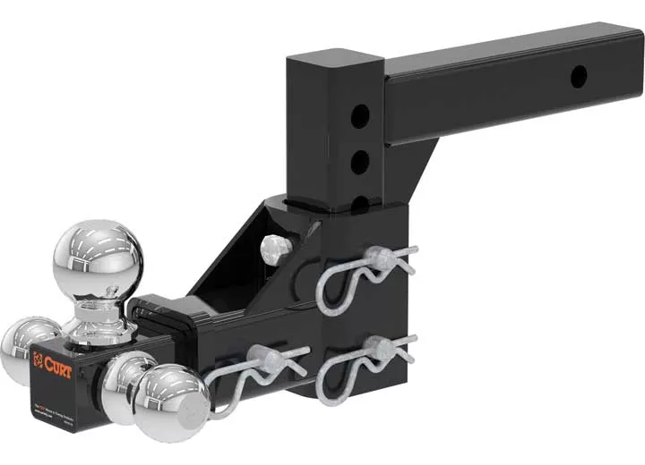 Curt Adjustable Tri-Ball Mount, 2″ Shank, 1-7/8″, 2″ & 2-5/16″ Balls• 45799