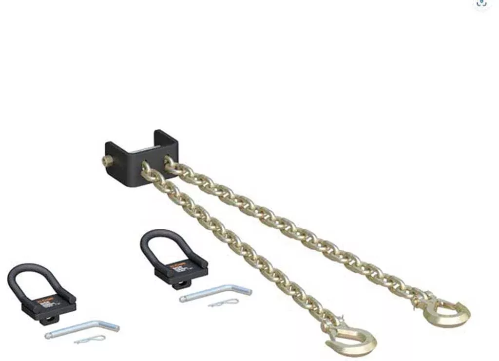 Curt CrossWing 5th Wheel Safety Chain Assembly with Rail Anchors• 16612