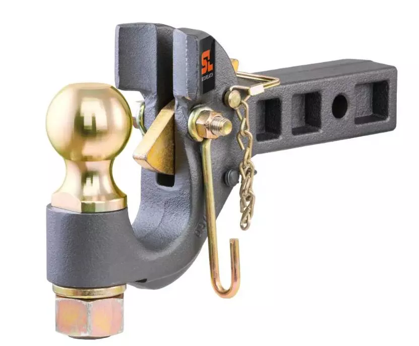 Curt SecureLatch Receiver-Mount Ball & Pintle Hitch, 2″ Shank, 2-5/16″ Ball, 14K• 48406