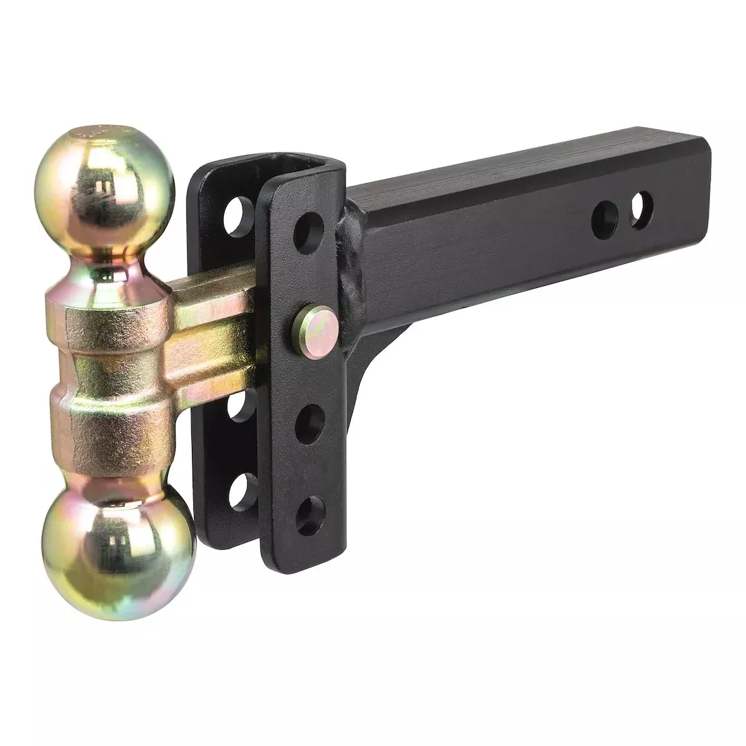 Curt Slim Adjustable Channel Mount w/ Dual Ball, 2" Shank, 10K, 3-3/4" Drop• 45903