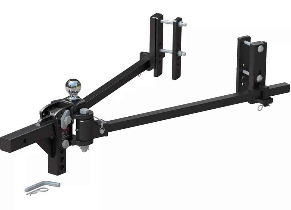 Curt TruTrack 2P Trunnion Weight Distribution Hitch with 2x Sway Control, 8-12K• 17355
