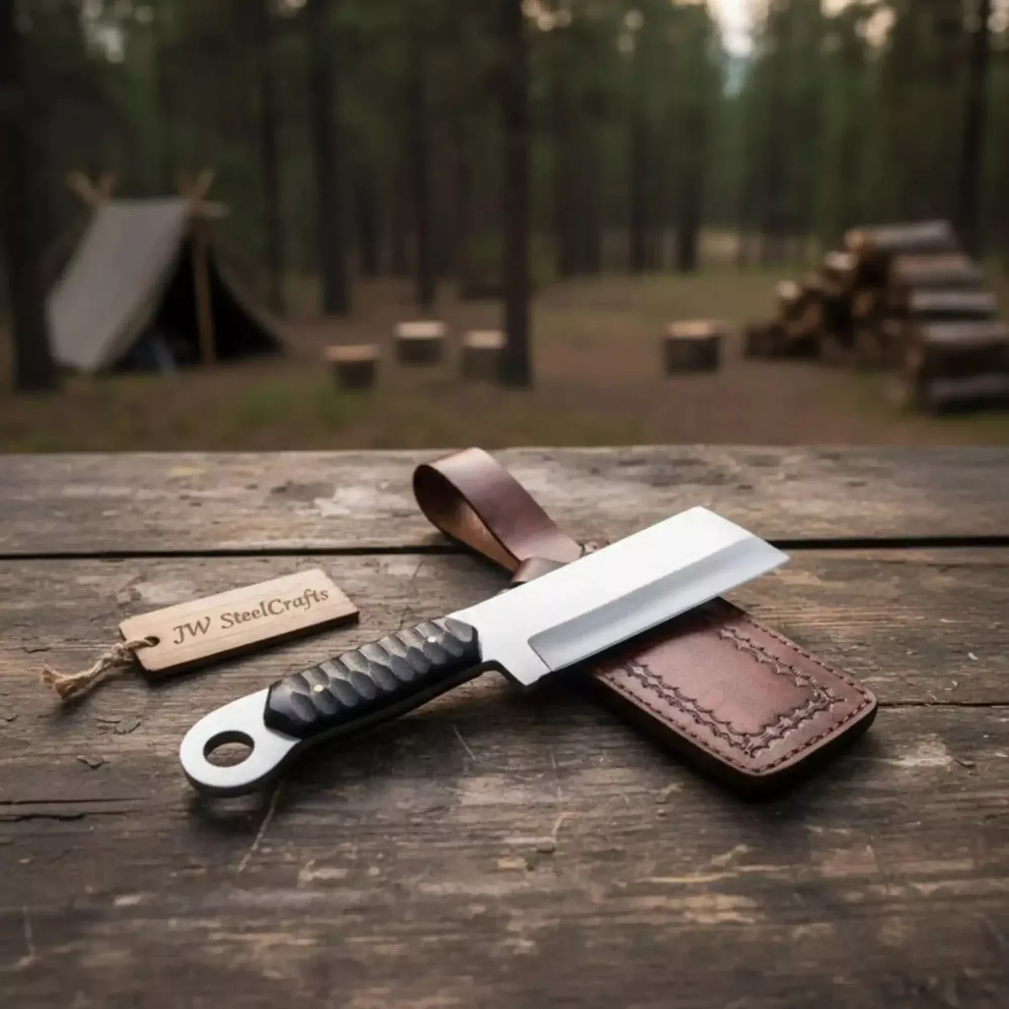 Custom hand Made D2 Steel Tanto knifeMB-0094