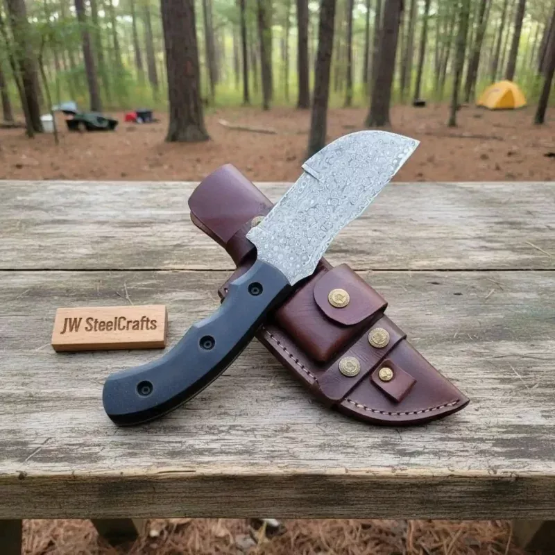 Custom Handmade – 12.Inches Beautiful Full Damascus Tracker knife