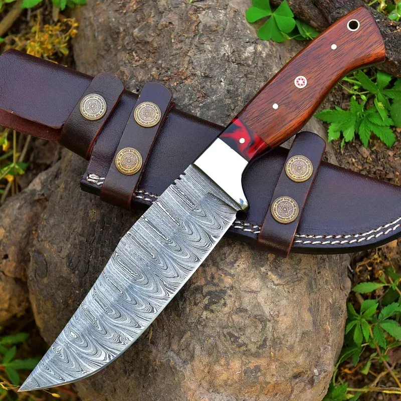 Custom Handmade Damascus Skinning Blade4.5 Damascus Steel