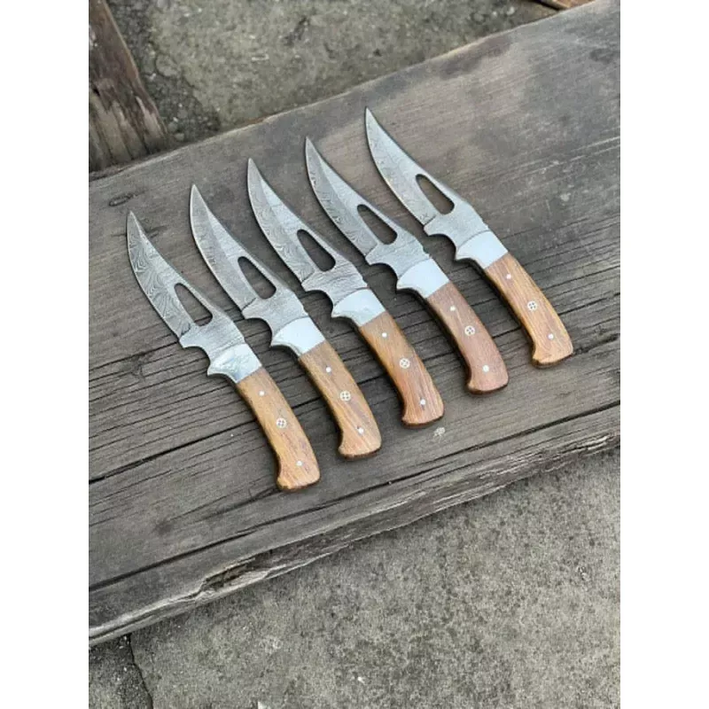 Custom Handmade Damascus Steel Gutting KnifeRosewood Handle