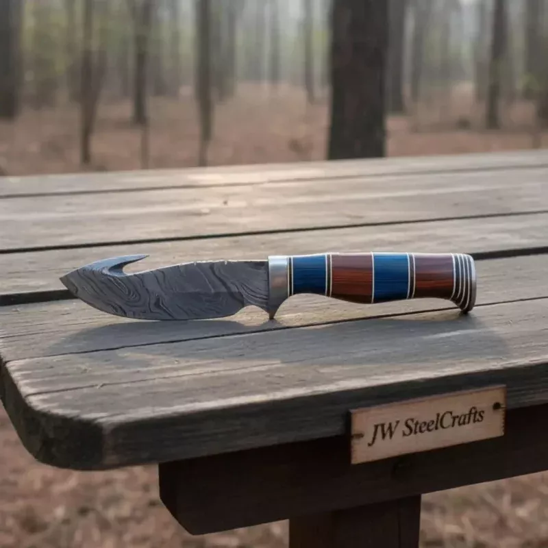 Custom Handmade Hunting Gut Hook Skinner Knife