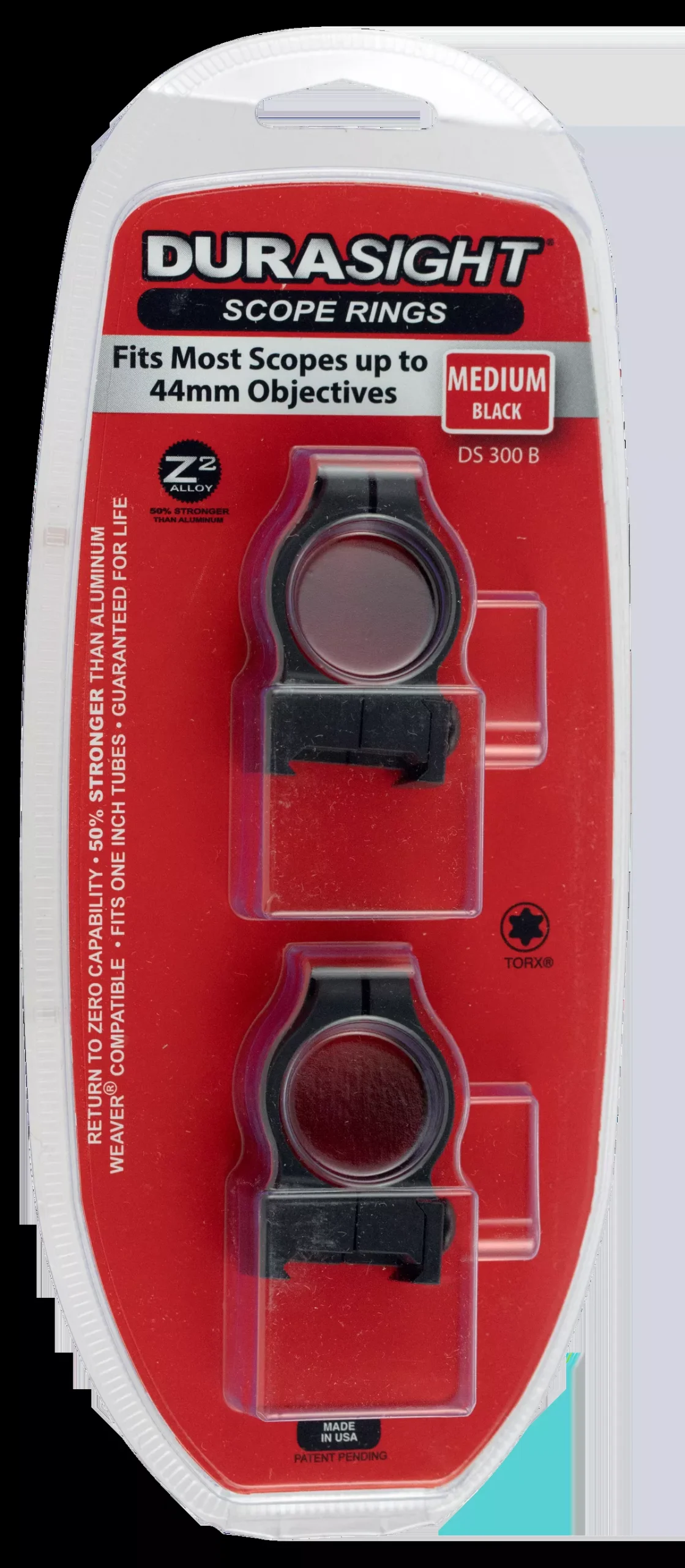 CVA DS300B DuraSight Z2 Scope Ring Set For Muzzleloader Weaver Medium 1″ Tube Black Aluminum