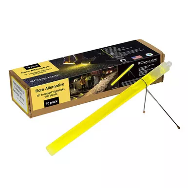 Cyalume 10" Emergency Light Stick w/ Stand (Flare Alternative) - 40 Pack