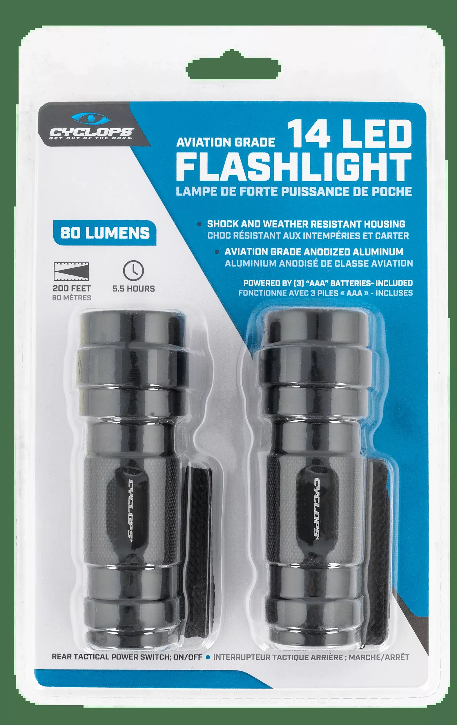 Cyclops Fl14, Cyclp Cyc-fl14-2pk 14 Led Alum Flashlight