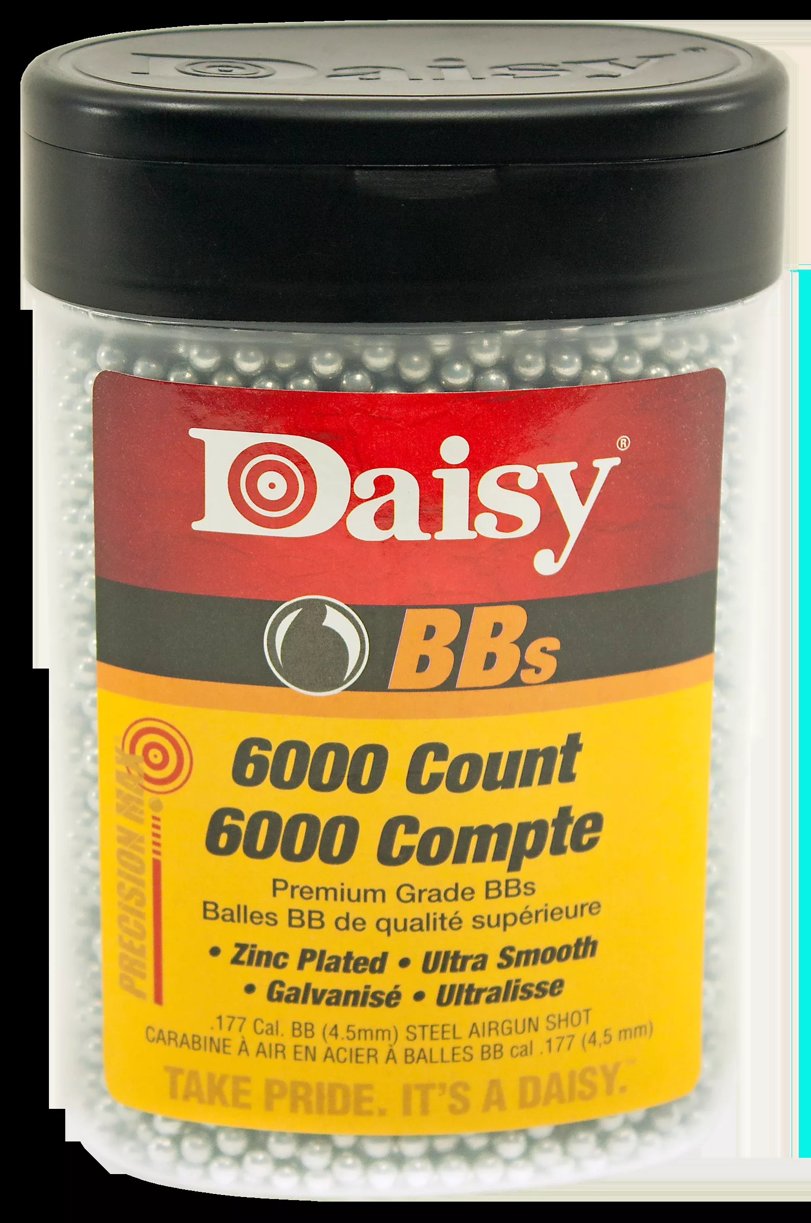 Daisy 60 PrecisionMax.177 BB Zinc-Plated Steel 6000 Per Bottle