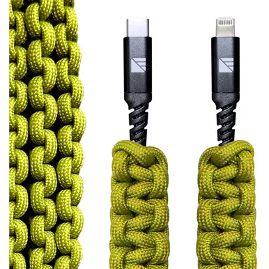 Dark Energy Lightning To C Paracord CableBlack