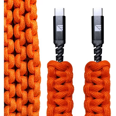 Dark Energy Usb C To C Paracord CableBlack