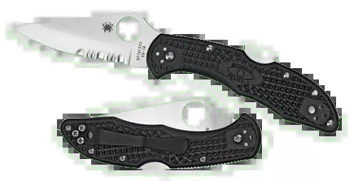 Delica 4 2.88″ Drop Point Serrated Folding Knife