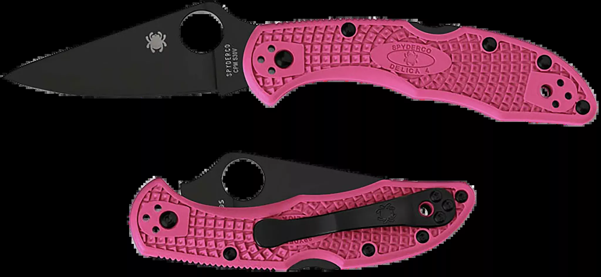 Delica 4 Lightweight 2.90″ Plain Blade Folding Knife – Pink
