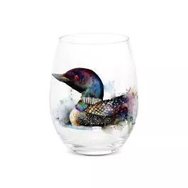 Demdaco Loon Stemless Wine Glass