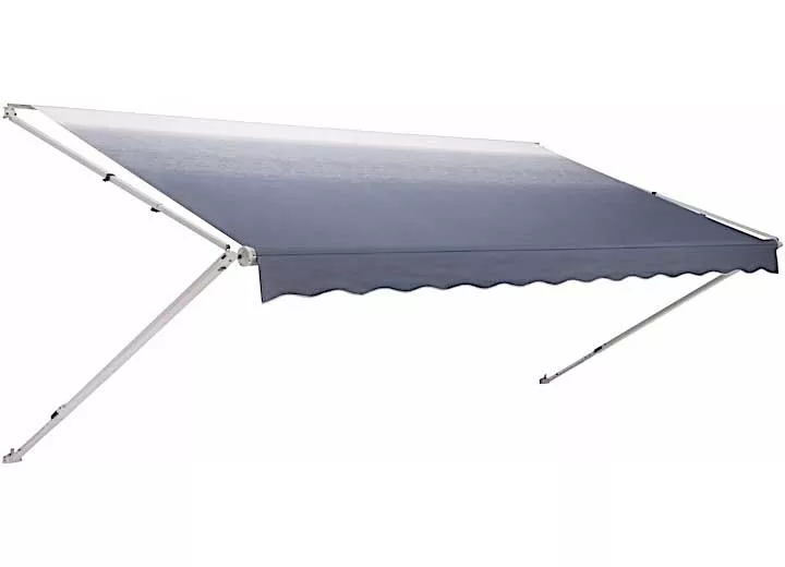 Dometic 8500 16'W x 8'Ext. Azure Fade Vinyl Manual RV Patio Awning Roller Assembly with Polar White Vinyl Weather Shield• 848NT16.400B