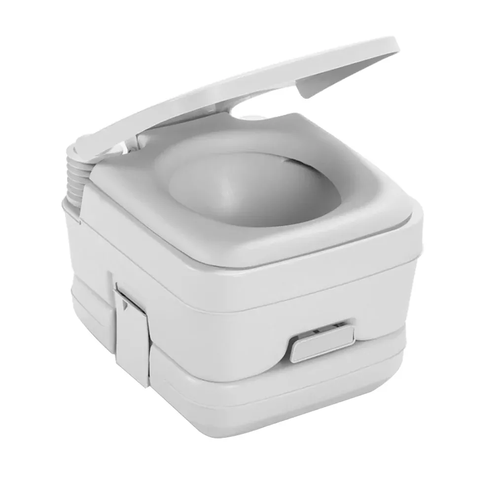 Dometic 964 Portable Toilet w/Mounting Brackets – 2.5 Gallon – Platinum