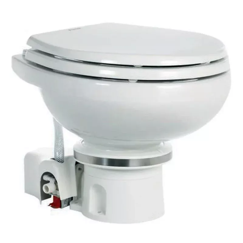 Dometic MasterFlush 7120 White Electric Macerating Toilet w/Orbit Base – 24V – Fresh Water