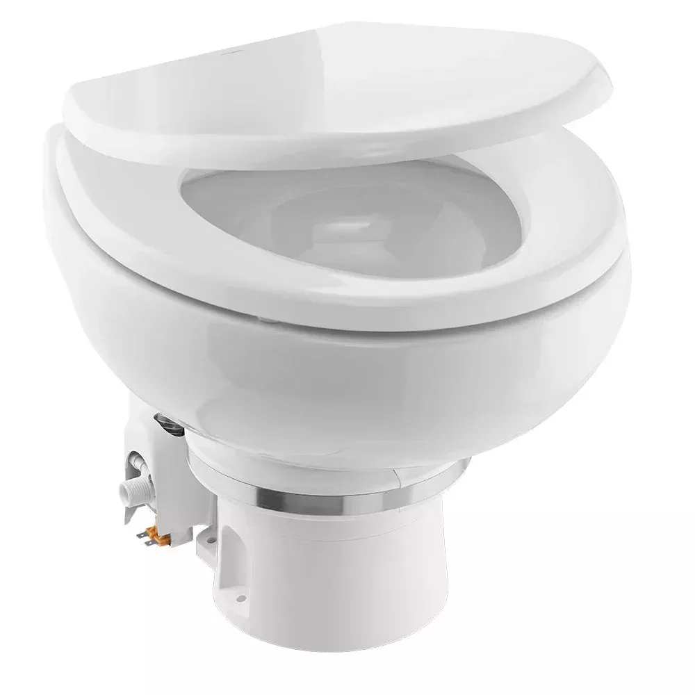 Dometic MasterFlush 7160 White Electric Macerating Toilet w/Orbit Base, Raw Water Flush – 12V [9610007274]