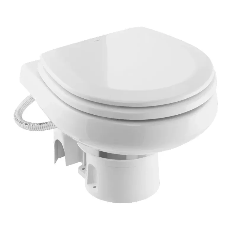 Dometic MasterFlush 7260 White Electric Macerating Toilet w/Orbit Base – Raw Water – 12V [9610007285]