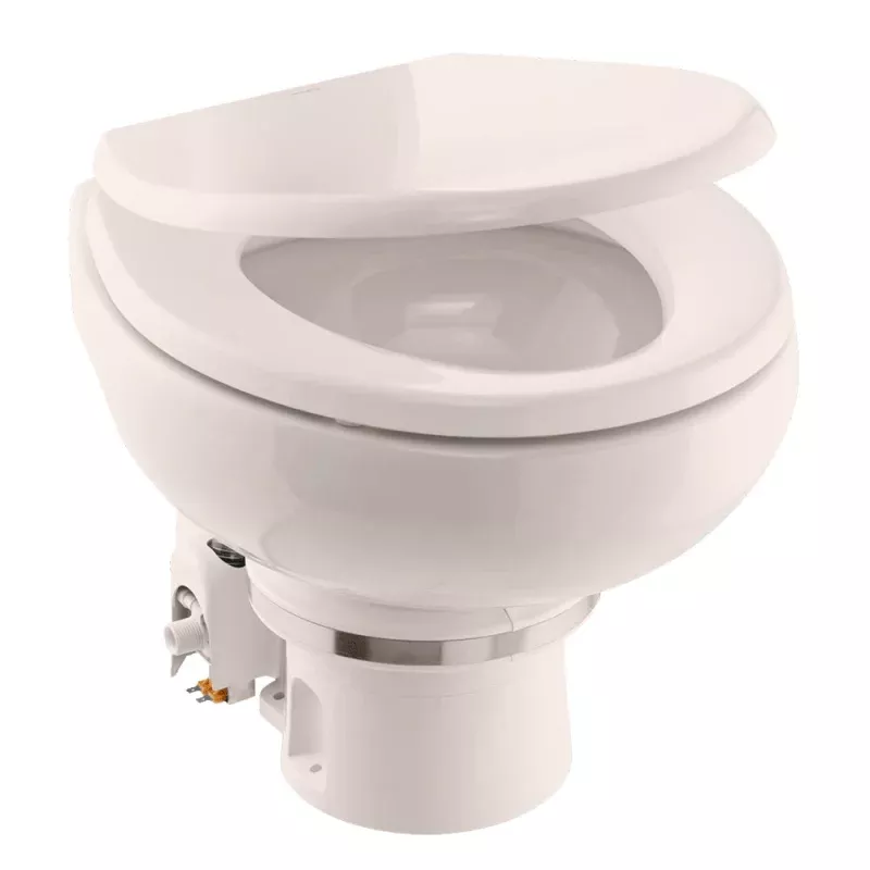 Dometic MasterFlush MF 7120 – Bone – Electric Macerating Toilet w/Orbit BaseSlow Close Seat – Freshwater – 12V [9610007272]