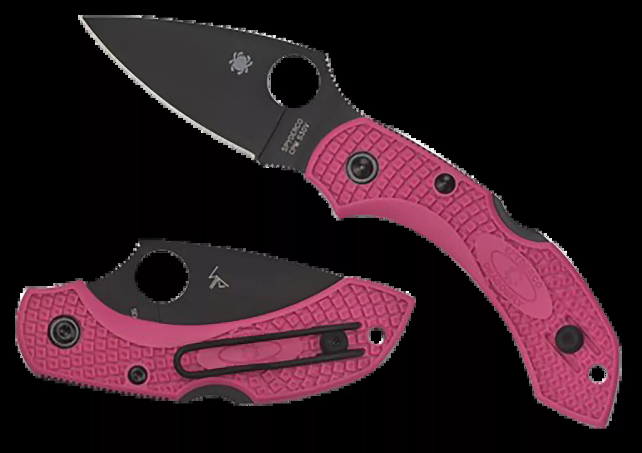 Dragonfly 2 2.30″ Plain Blade Folding Knife – Black/Pink