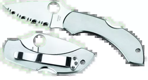 Dragonfly 2 2.31″ Clip Point Serrated Folding Knife – Stainless